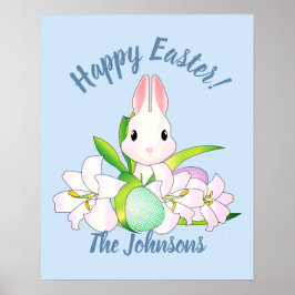 Paaslilies en zweet Bunnies Poster