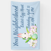Paaslilies en zweet Bunnies Spandoek (Verticaal)