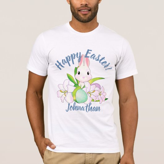 Paaslilies en zweet Bunnies T-shirt (Voorkant)