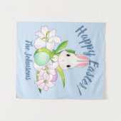 Paaslilies en zweet Bunnies Wandkleed (Voorkant (horizontaal))