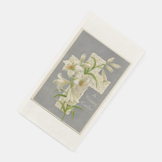  paaslilies gastenpapier servet (Hoek)
