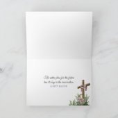 Paaslilies, Kroon en Kruis Feestdagen Kaart (Binnen)