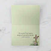 Paaslilies, Kroon en Kruis Feestdagen Kaart (Binnen)