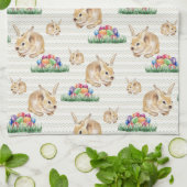 paasmaaltijd en kleurrijke eieren theedoek (Gevouwen)