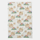 paasmaaltijd en kleurrijke eieren theedoek (Verticaal)