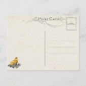  paasmaaltijd, karretjes en kippen briefkaart (Achterkant)