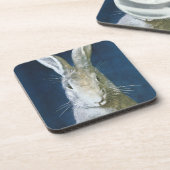  paasmaaltijd, staartje, witte konijn onderzetter (Linkerzijde)