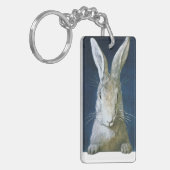  paasmaaltijd, staartje, witte konijn sleutelhanger (Voorkant Links)