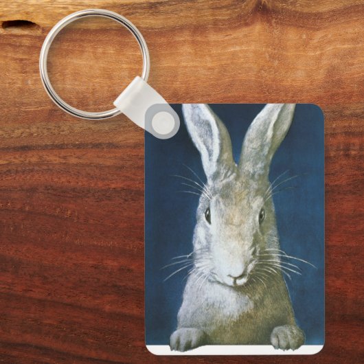 paasmaaltijd, staartje, witte konijn sleutelhanger (Voorkant)