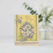 paasmaaltijden met cellen feestdagenkaart (Staand voorkant)