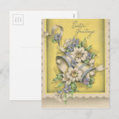 paasmaaltijden met cellen feestdagenkaart (Voorkant / Achterkant)