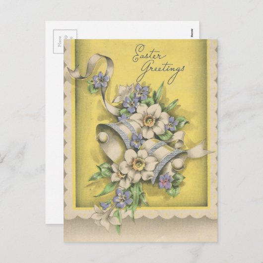 paasmaaltijden met cellen feestdagenkaart (Voorkant / Achterkant)