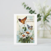  paasmaaltijden met vlinderbloemigen feestdagenkaart (Staand voorkant)