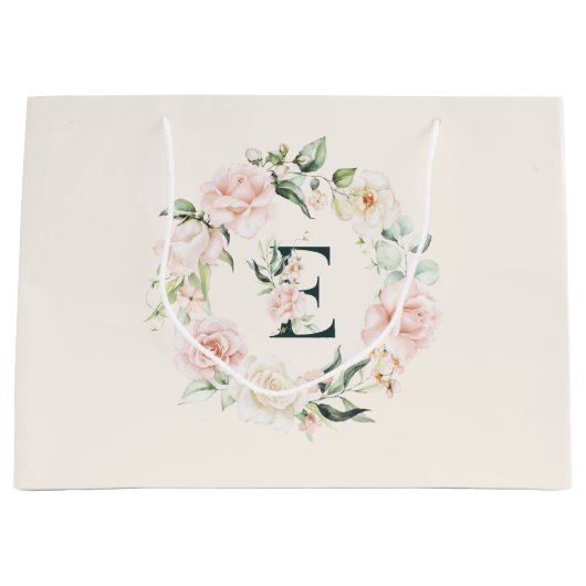 Paasmakende rozen met flormonogram E Groot Cadeauzakje (Voorkant)