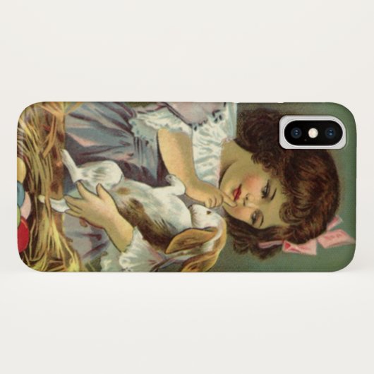 paasmakereieren, Victoriaans meisje Bunny Rabbit Case-Mate iPhone Case (Achterkant (horizontaal))