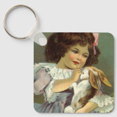 paasmakereieren, Victoriaans meisje Bunny Rabbit Sleutelhanger (Voorkant)