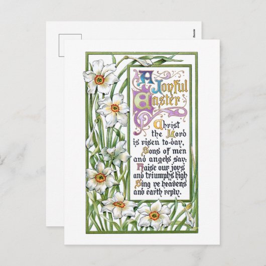 paasmakerij en Narcissi Feestdagenkaart (Voorkant / Achterkant)