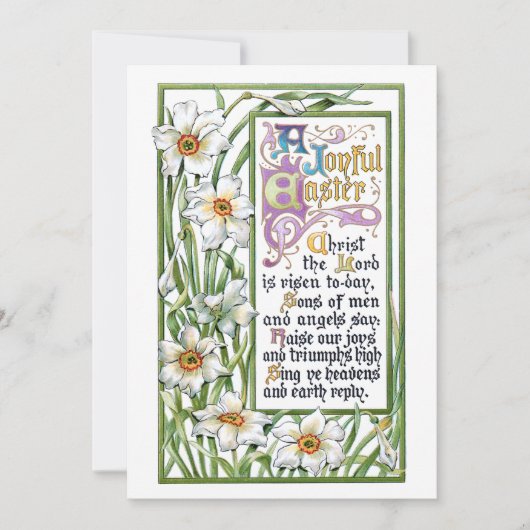 paasmakerij en Narcissi Feestdagenkaart (Voorkant)