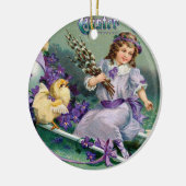  paasmakerij Girl Egg Chick Carriage Keramisch Ornament (Links)