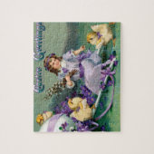  paasmakerij Girl Egg Chick Carriage Legpuzzel (Verticaal)