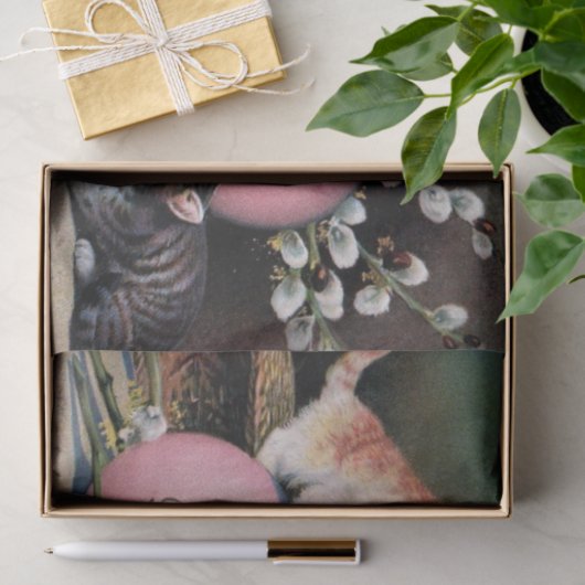  paasmakerij Katten Chick en paaseieren Tissuepapier (Geschenk)