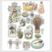  paasmakerij Kinder dieren kruisen kunst Sticker (Vel)