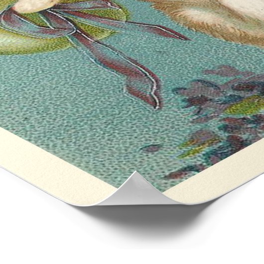  paasmakerij met groene eieren poster (Hoek)