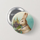 paasmakerij met groene eieren ronde button 5,7 cm (Voorkant /achterkant)