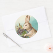  paasmakerij met groene eieren ronde sticker (Envelop)