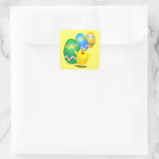 Paasmakerij Vierkante Sticker (Tas)