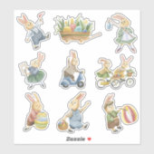 paasmakersenbundels en -eitjes voor Stickers van a (Vel)