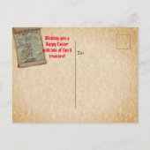  paasmakreel konijn Bunny Treasure Chest Briefkaart (Achterkant)