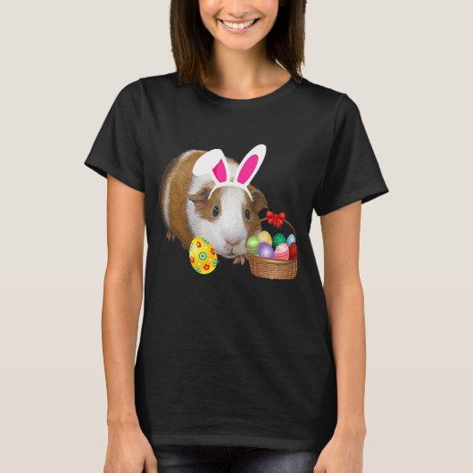 Paasmakreel Pig Funny Bunny Ears - Eieren T-shirt (Voorkant)