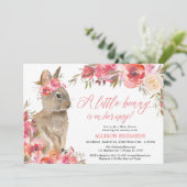 Paasmakreel roze koraal baby shower kaart (Staand voorkant)