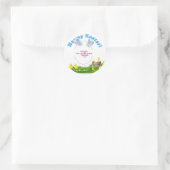 Paasmand Basket Foto Frame voor Pasen Ronde Sticker (Tas)