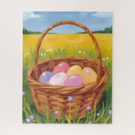 Paasmand Egg Hunt Pastel Waterverf Legpuzzel