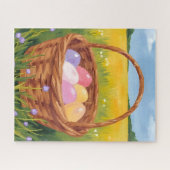 Paasmand Egg Hunt Pastel Waterverf Legpuzzel (Horizontaal)