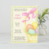 Paasmand Ei Hunt Uitnodiging (Staand voorkant)