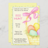 Paasmand Ei Hunt Uitnodiging (Voorkant / Achterkant)