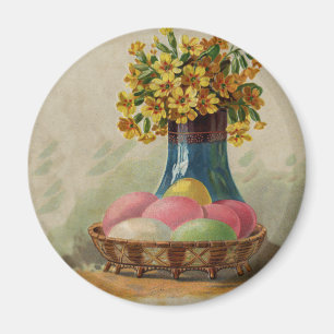 Paasmand Eieren Bloemen Antiek Magneet