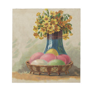 Paasmand Eieren Bloemen Antiek Notitieblok