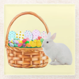 Paasmand en Bunny Glass Onderzetter Glazen Onderzetter