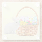 Paasmand en Bunny Glass Onderzetter Glazen Onderzetter (Achterkant)