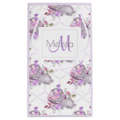 Paasmand en bunny met naam en monogram klein cadeauzakje (Achterkant)