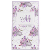 Paasmand en bunny met naam en monogram klein cadeauzakje (Voorkant)