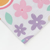 Paasmand feestpatroon fleece deken (Hoek)