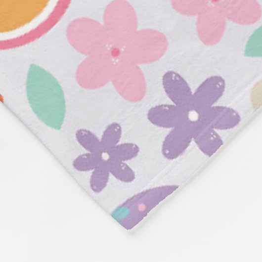 Paasmand feestpatroon fleece deken (Hoek)