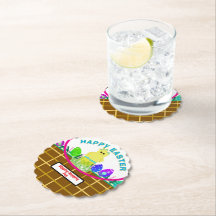 Paasmand geel blauw kuikenei