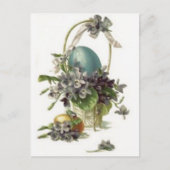 Paasmand gekleurd geschilderd ei violet feestdagenkaart (Voorkant)