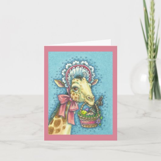 PAASMAND GIRAFFE NOTE KAART Blank (Voorkant)